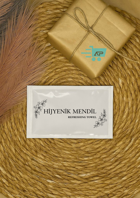 Beyaz Hijyenik Tek Kullanımlık Islak Mendil