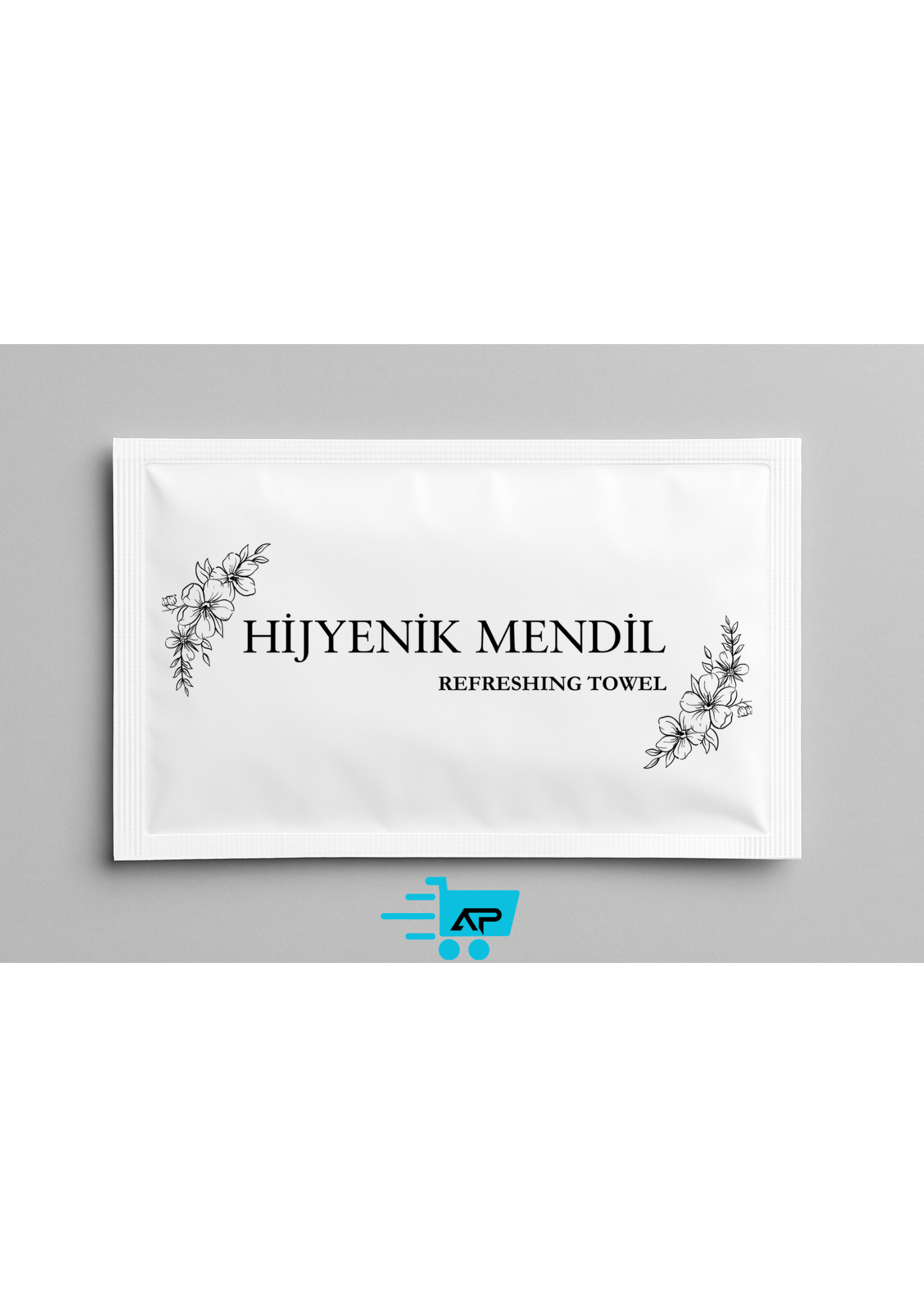Beyaz Hijyenik Tek Kullanımlık Islak Mendil