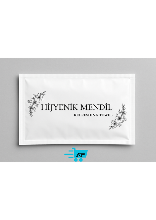 Beyaz Hijyenik Tek Kullanımlık Islak Mendil