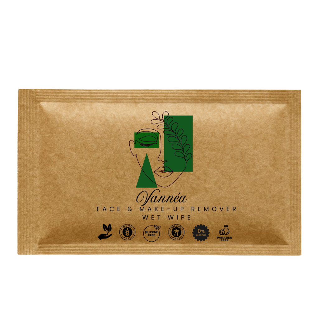 Vannéa Yüz & Makyaj Temizleme Mendili Tek Kullanımlık Taşınabilir Tekli Paket