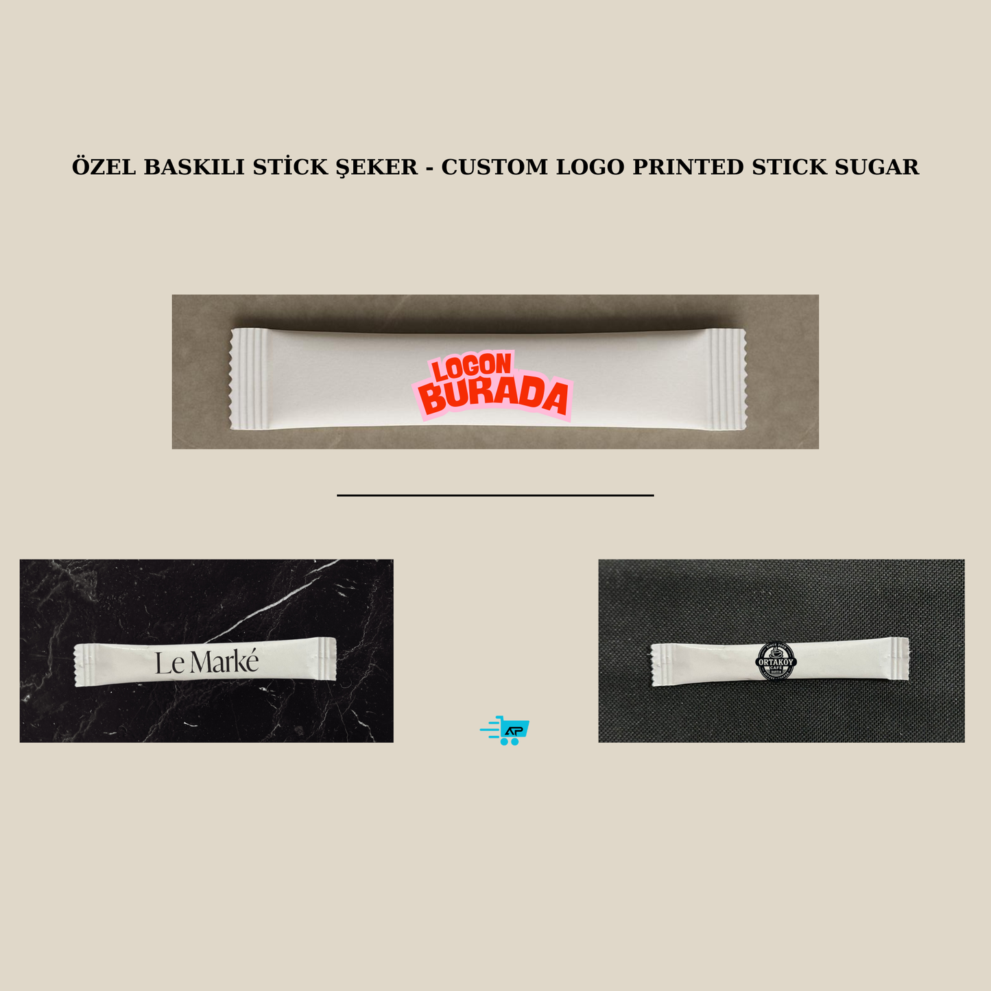 Logo Baskılı Stick Şeker Çubuk Şeker Toz Şeker - Logolu İkramlık Şeker