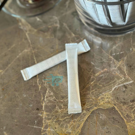 Gümüş Yaldız Baskılı, 3 gr Stick Şeker, Çubuk Şeker, Toz Şeker