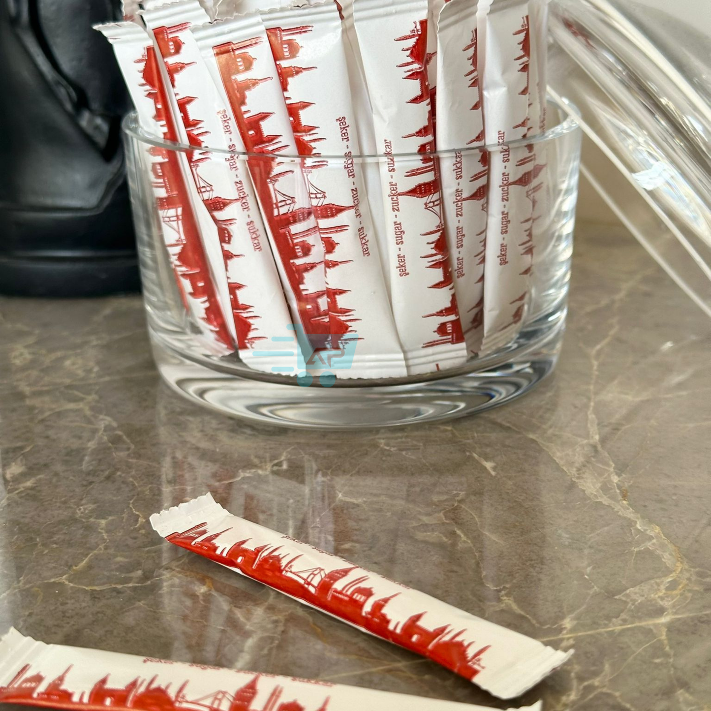 İstanbul Silüet Baskılı, 3 gr Stick Şeker, Çubuk Şeker, Toz Şeker