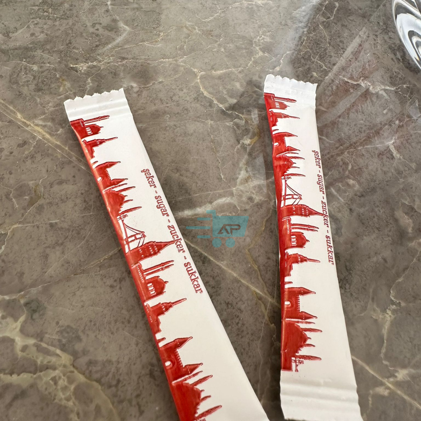 İstanbul Silüet Baskılı, 3 gr Stick Şeker, Çubuk Şeker, Toz Şeker