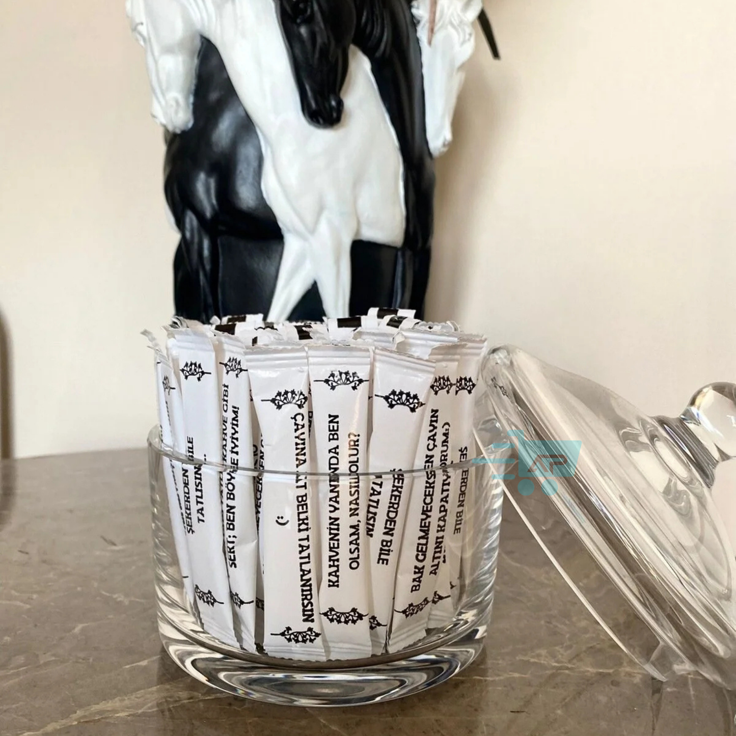 Mizah İçeren Baskılı, 3 gr Stick Şeker, Çubuk Şeker, Toz Şeker