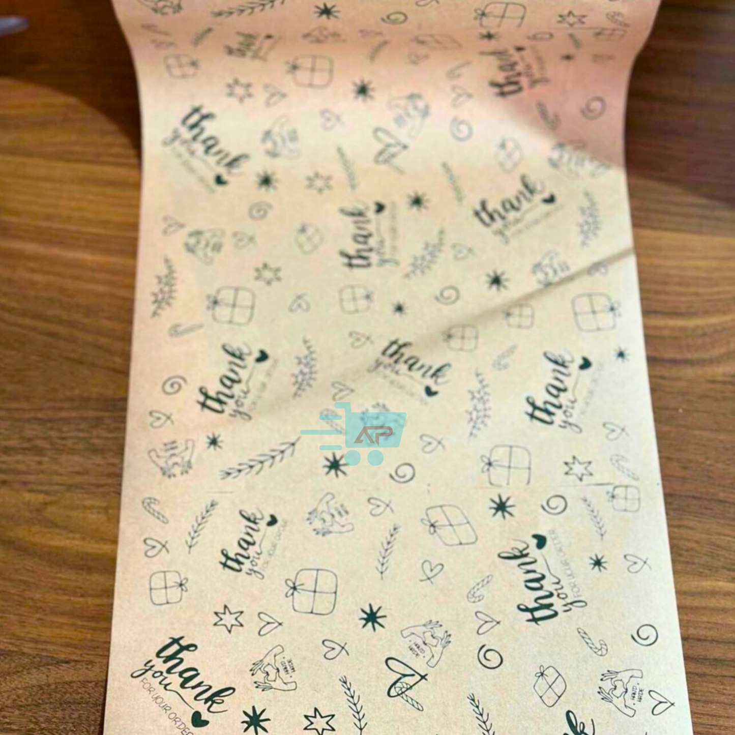 Baskılı Kraft Rulo Ambalaj Paketleme Kağıdı 25 cm | Alüminyum İç Katmanlı | Isıya & Sıvıya Dayanıklı, Hediye Paketi Kağıdı