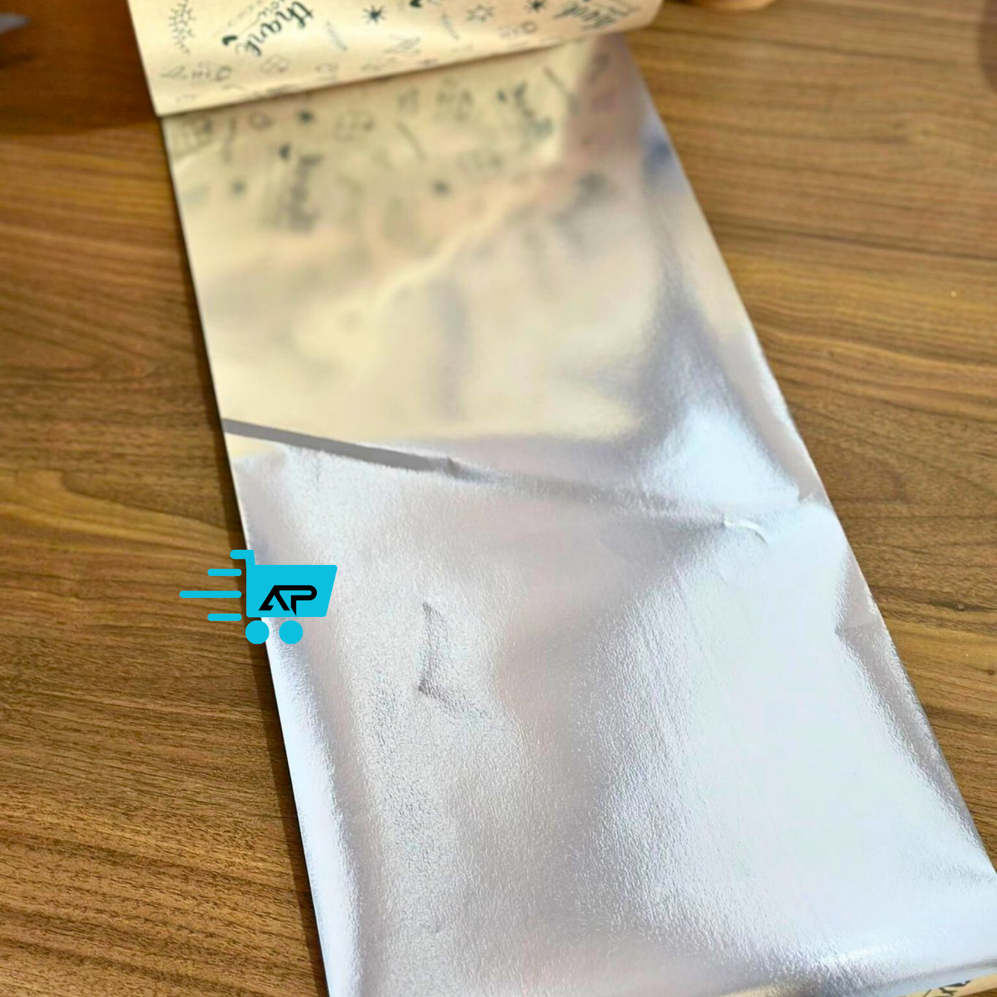 Baskılı Kraft Rulo Ambalaj Paketleme Kağıdı 25 cm | Alüminyum İç Katmanlı | Isıya & Sıvıya Dayanıklı, Hediye Paketi Kağıdı