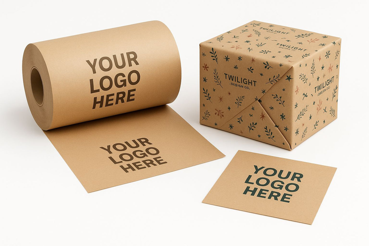 Kişiye & Firmaya Özel Baskılı Kraft Kağıt Rulo | Hediye Paketleme & Ürün Ambalaj Kağıdı