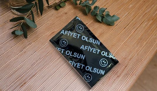 "Afiyet Olsun" Baskılı Ekonomik Tek Kullanımlık Islak Mendil