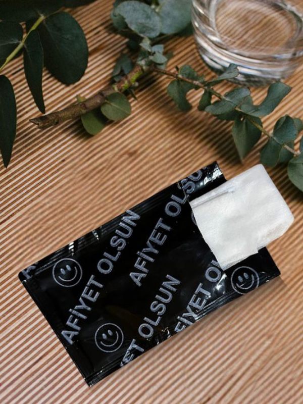 "Afiyet Olsun" Baskılı Ekonomik Tek Kullanımlık Islak Mendil